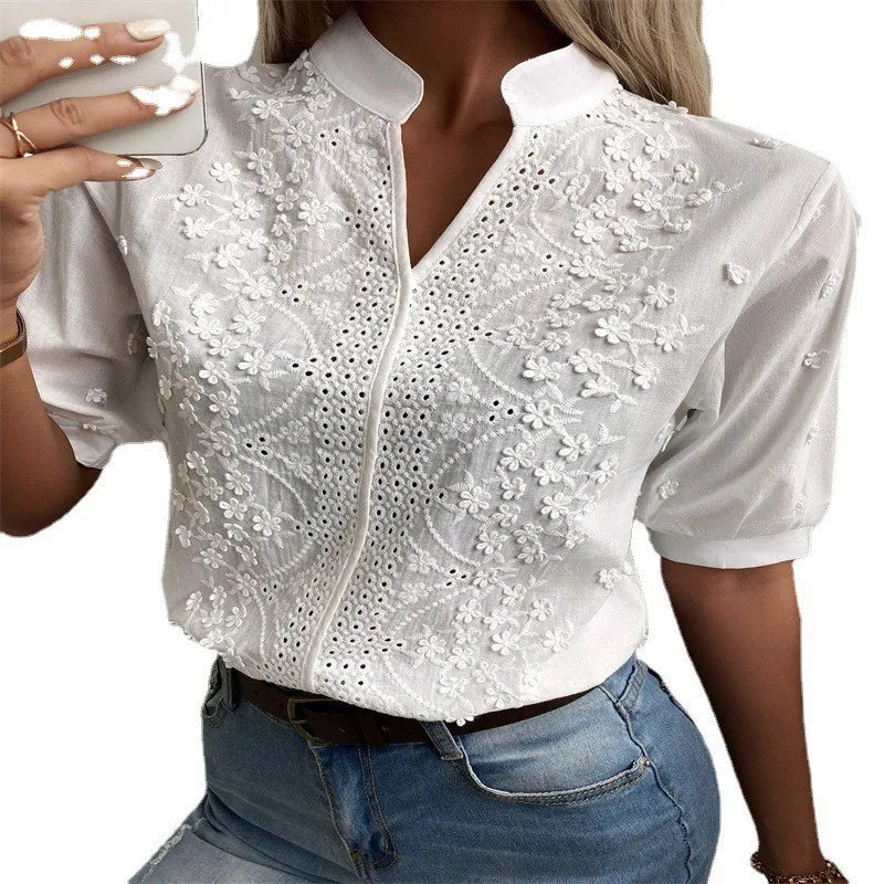 Blusa Elegante Flores Premium