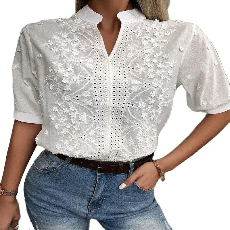 Blusa Elegante Flores Premium