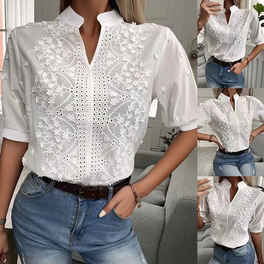 Blusa Elegante Flores Premium