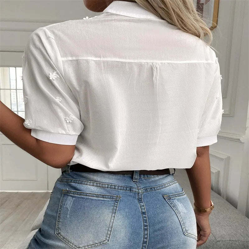 Blusa Elegante Flores Premium