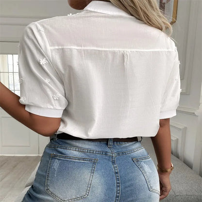 Blusa Elegante Flores Premium