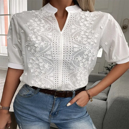 Blusa Elegante Flores Premium
