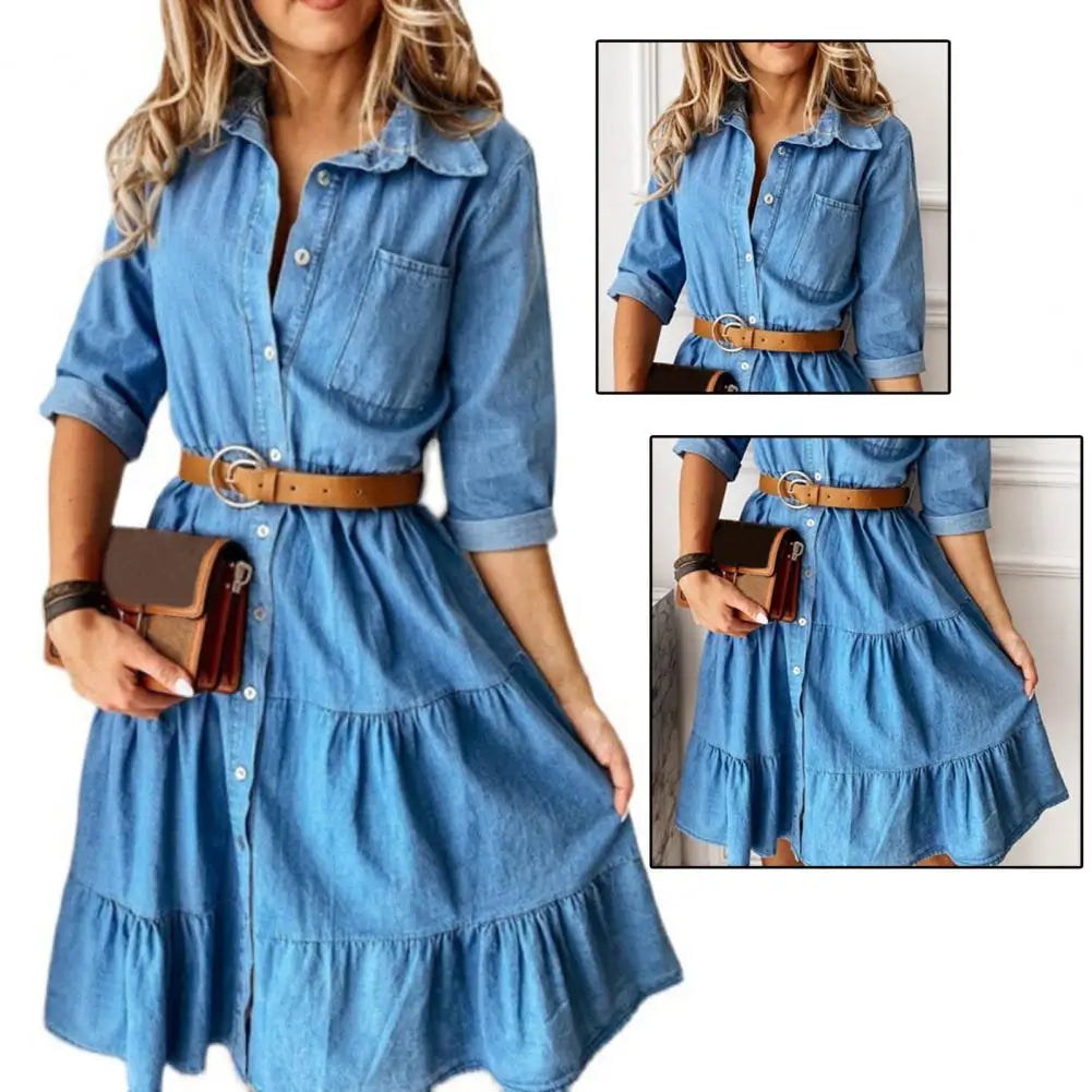 Vestido Fashion Cinturón Premium